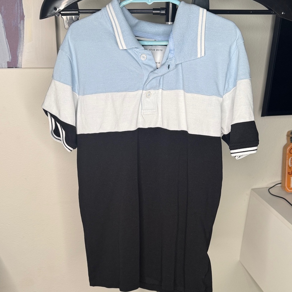 Cactus Boys Polo in Blue, White, and Black